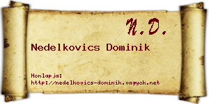 Nedelkovics Dominik névjegykártya